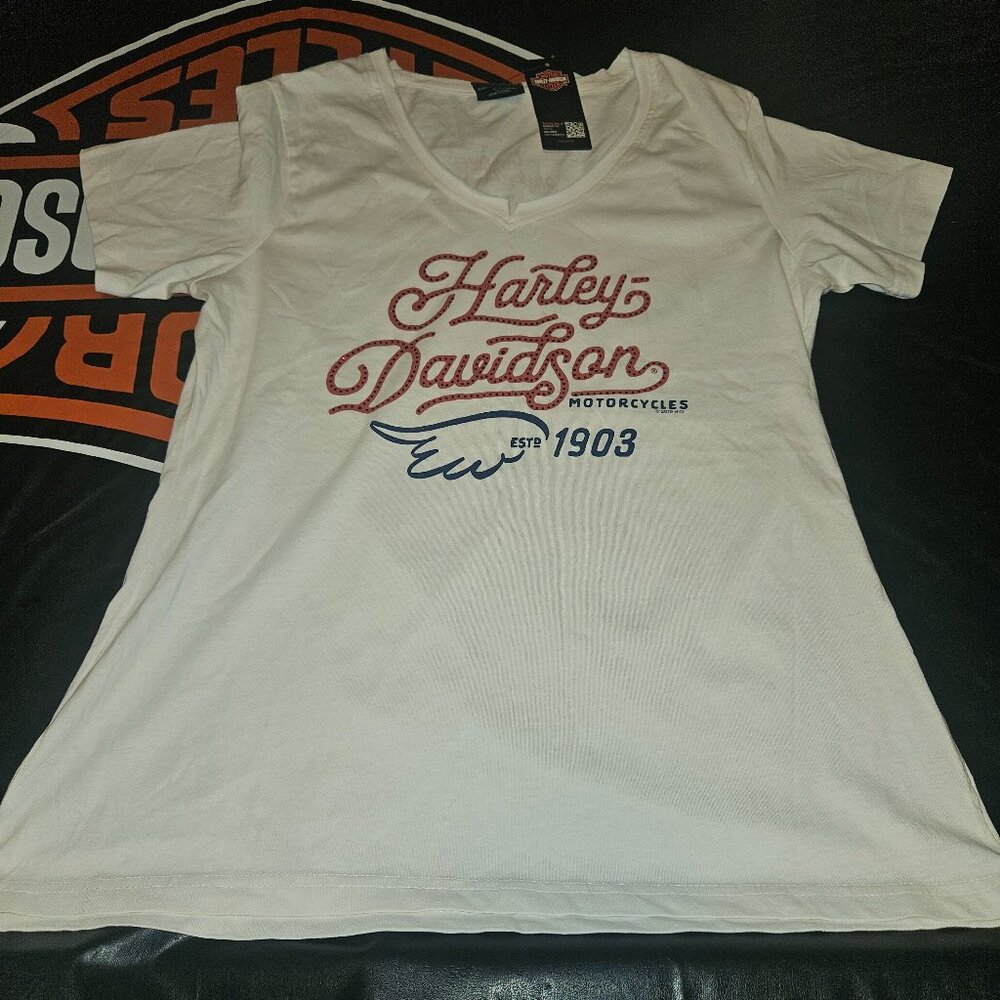 Women's Harley Davidson Shirt with Rhinestones, Never Worn